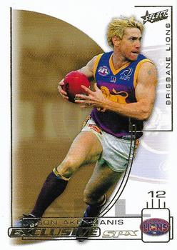 2002 Select AFL Exclusive SPX #6 Jason Akermanis Front